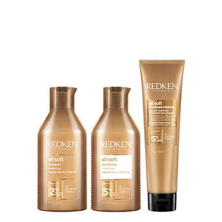 REDKEN-All Soft Shampoo, Conditioner & Leave-in Treatment-