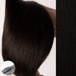 AQUA HAIR EXTENSIONS-#1B Soft Black - Straight Clip-in-20"