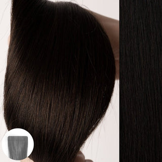 AQUA HAIR EXTENSIONS-#1B Soft Black - Straight Tape-in-22"