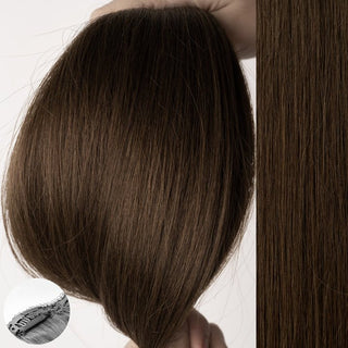 AQUA HAIR EXTENSIONS-#4 Medium Brown - Straight Clip-in-20"
