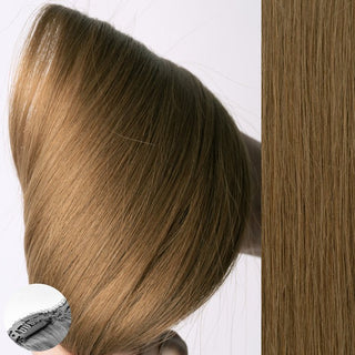 AQUA HAIR EXTENSIONS-#6 Light Brown - Straight Clip-in-20"