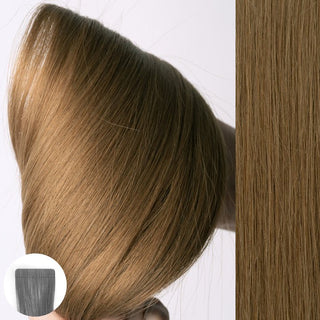 AQUA HAIR EXTENSIONS-#6 Light Brown - Straight Tape-in-22"