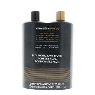 SEBASTIAN-Dark Oil Lightweight Shampoo And Conditioner Liter Duo-1L