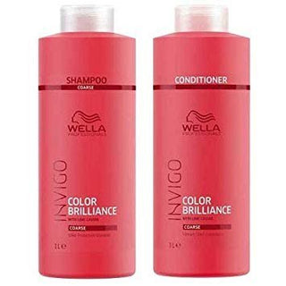WELLA-Invigo Brilliance Shampoo Conditioner For Coarse Duo-1L